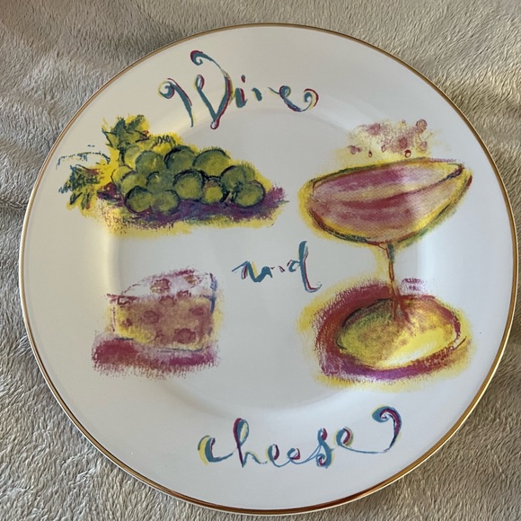 Rosanna Studio Wine and Cheese Salad /Appetizer Plates - Picture 6 of 6